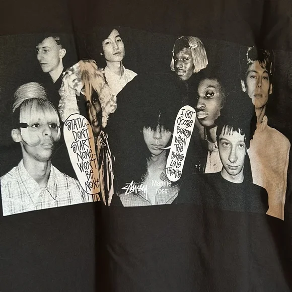 ★関税込★STUSSY & MARTINE ROSE COLLAGE PIGMENT DYED TEE★ Buy Stussy x Martine Rose Collage Pigment Dyed Tee 'Black